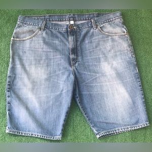 Y2K Levi's Silvertab Denim Jean Shorts Jorts Flap Pockets Men’s SZ 44 Baggy